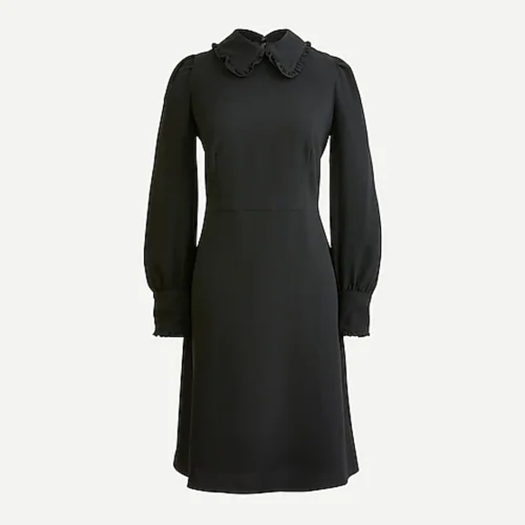 J. Crew Dresses & Skirts - J. Crew Black A-line dress with ruffle collar